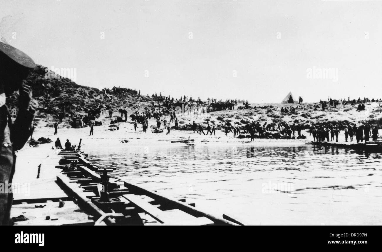 Gallipoli landing WWI Stock Photo