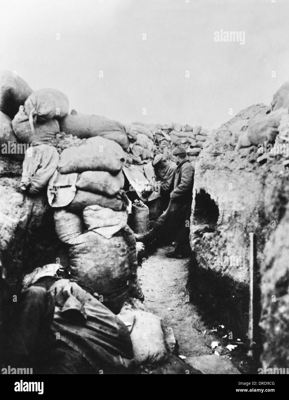 Gallipoli trench WWI Stock Photo