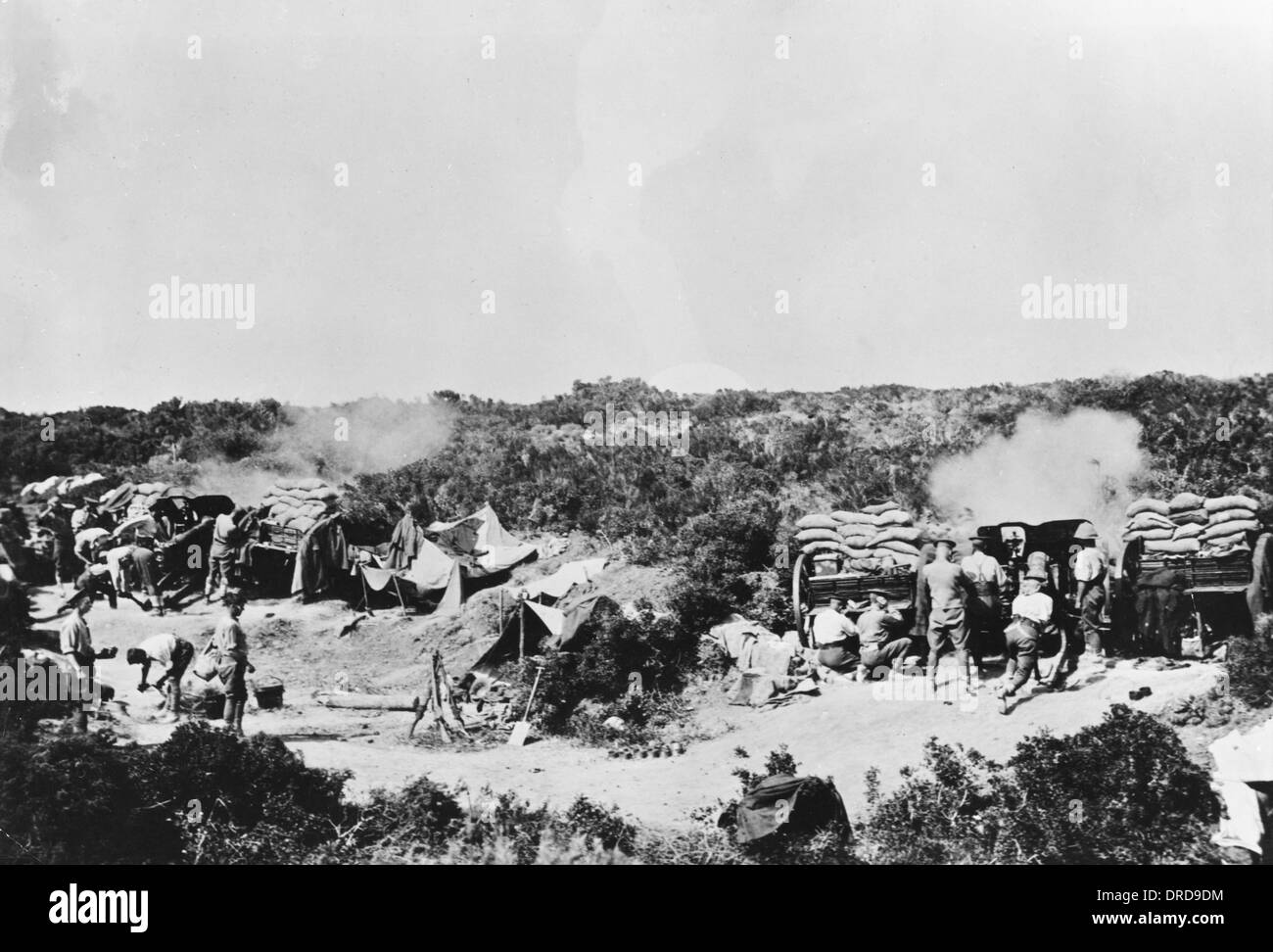 Allied artillery WWI Stock Photo