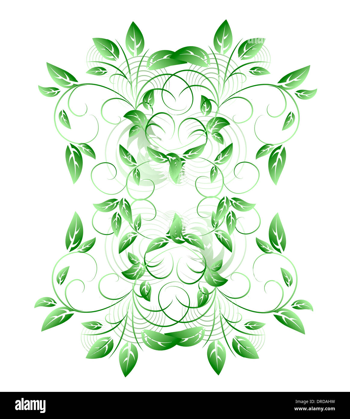 Vector illustration of green leaves Stock Photo - Alamy