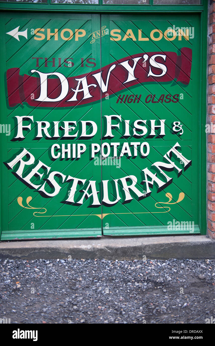 Advertisement for Davy's fried fish and chip potato Restaurant Beamish ...