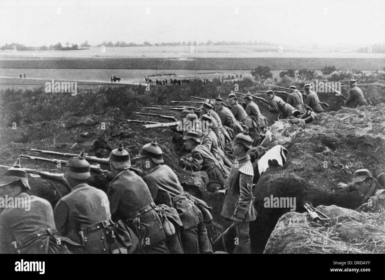 German trenches WWI Stock Photo