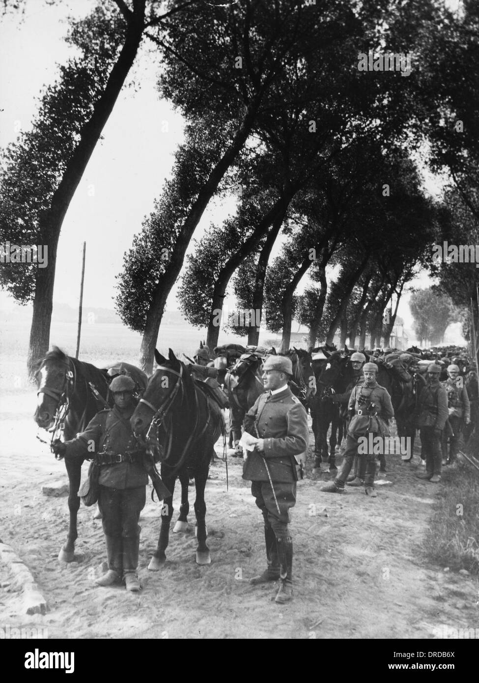 German cavalry WWI Stock Photo