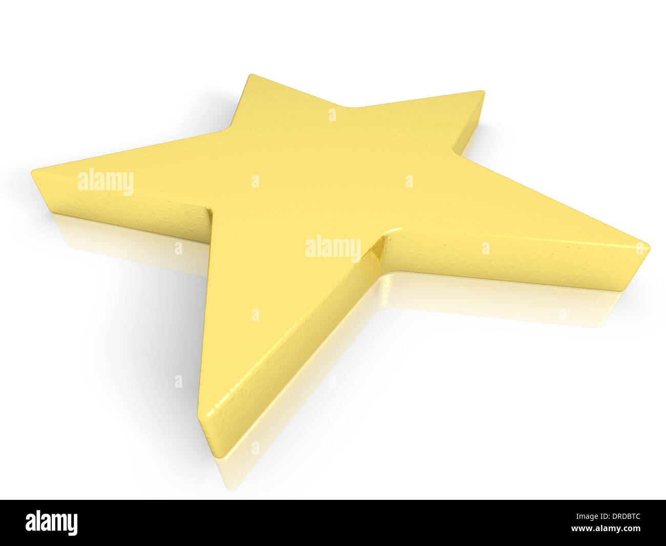 A Gold star isolated on a white background Stock Photo - Alamy