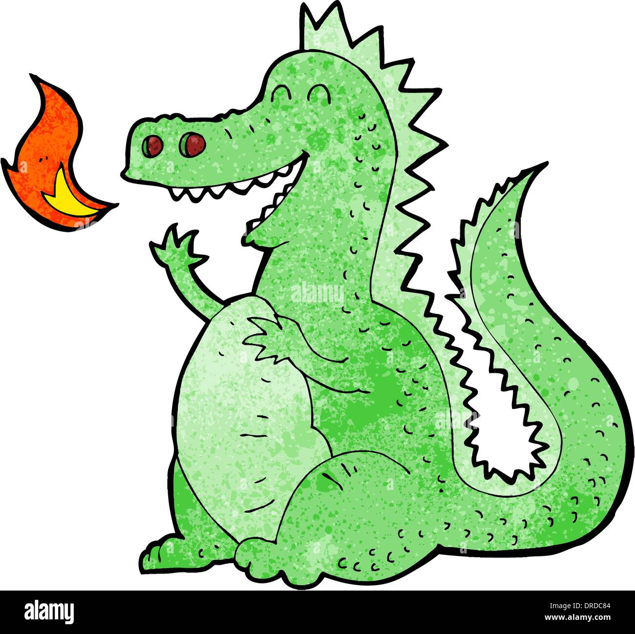 cartoon fire breathing dragon Stock Vector Image & Art - Alamy