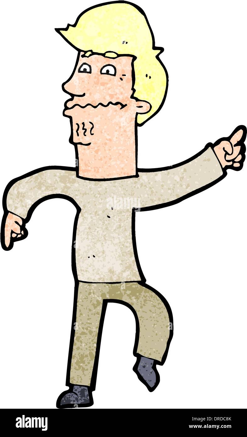 Cartoon worried man pointing hi-res stock photography and images - Alamy