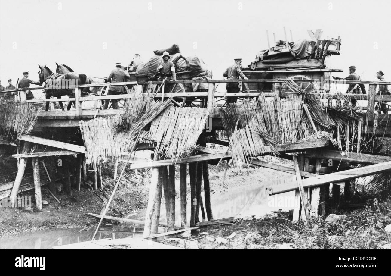 German retreat WWI Stock Photo