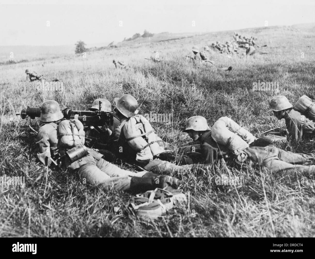 German machine guns WWI Stock Photo