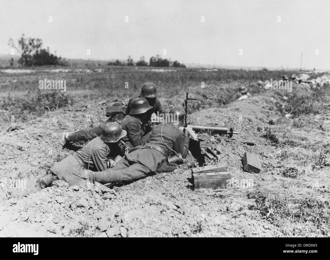 German machine gun WWI Stock Photo