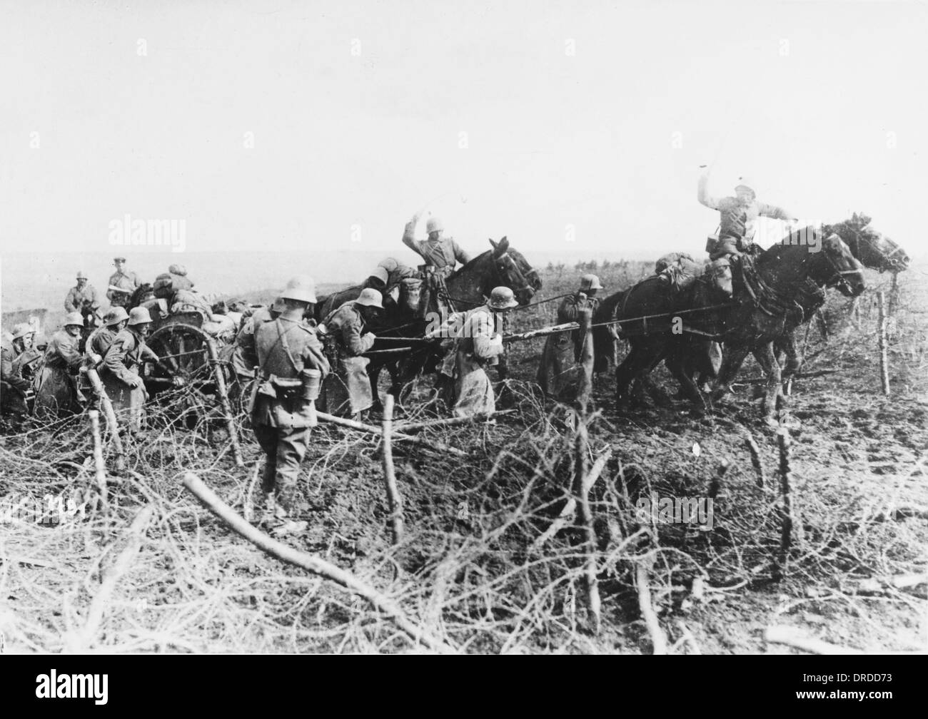 German artillery WWI Stock Photo