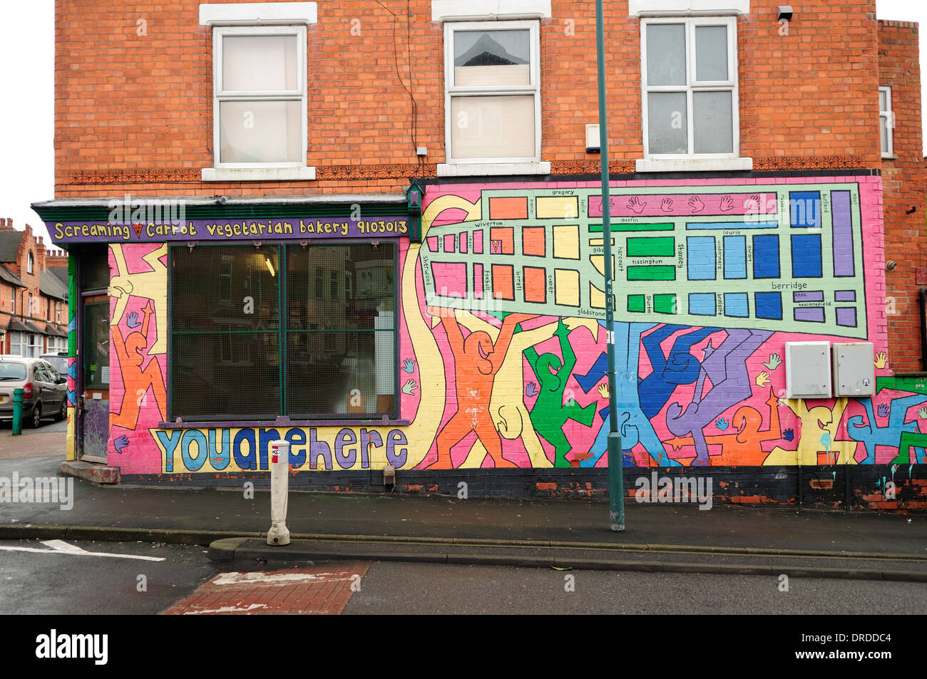Screaming Carrot Vegetarian Bakery,With Map Of 'Forest Fields' Painted