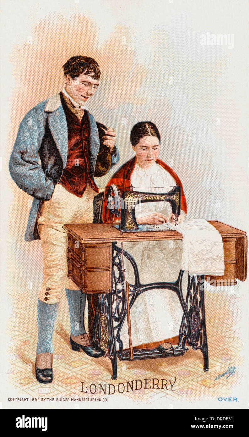 Machine Lady Lady using sewing machine hi-res stock photography and images - Alamy