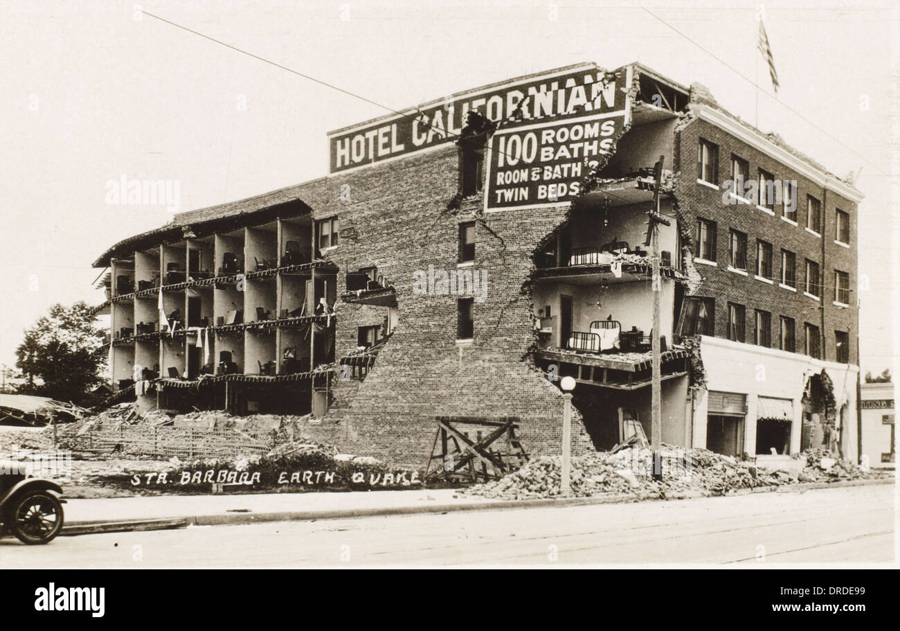 Earthquake damage in Santa Barbara Stock Photo Alamy