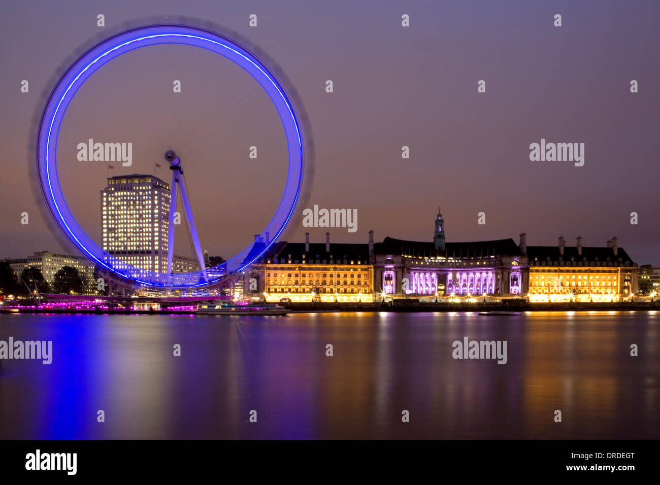 London Eye and County Hall Stock Photo - Alamy