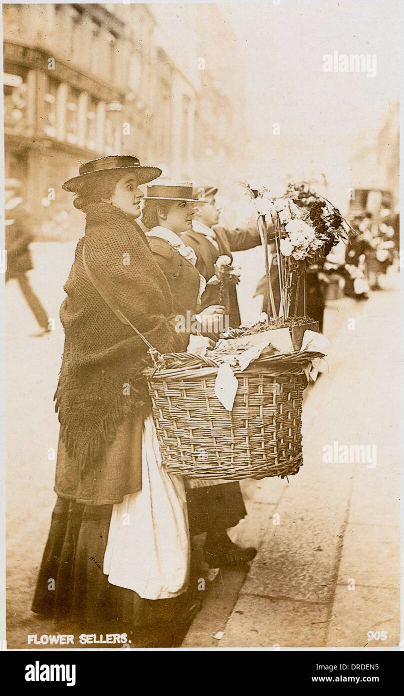 London Flower Sellers Stock Photo Alamy