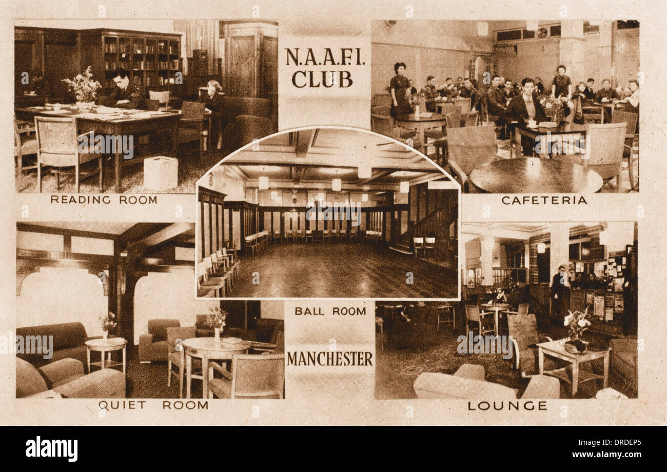 N.A.A.F.I. Club - Manchester Stock Photo