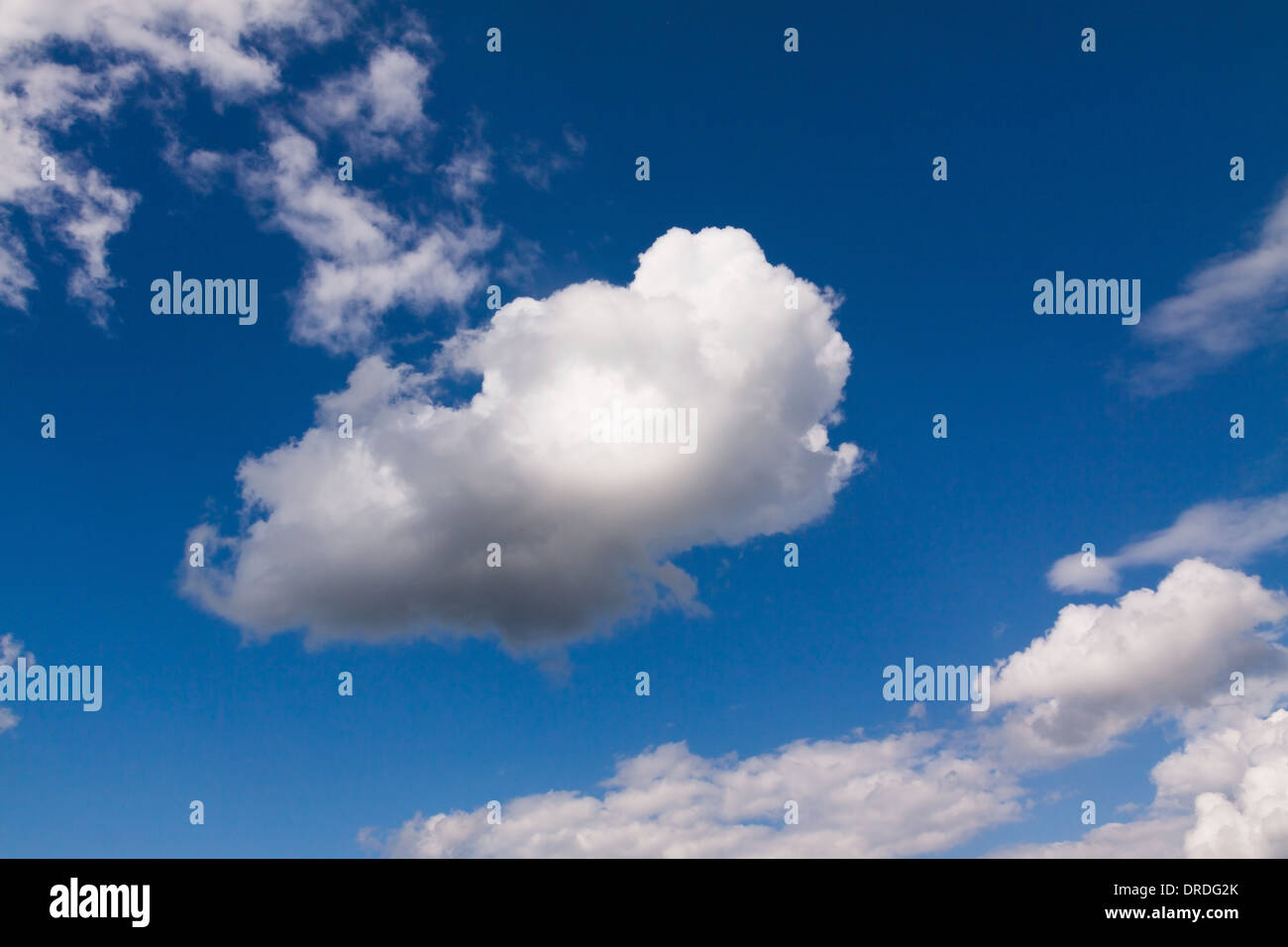 Blue summer sky with white clouds Stock Photo - Alamy