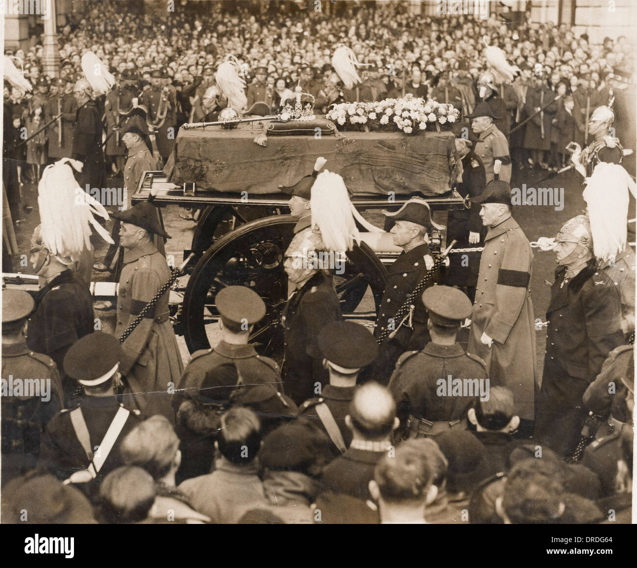 Funeral cortege of King George V Stock Photo