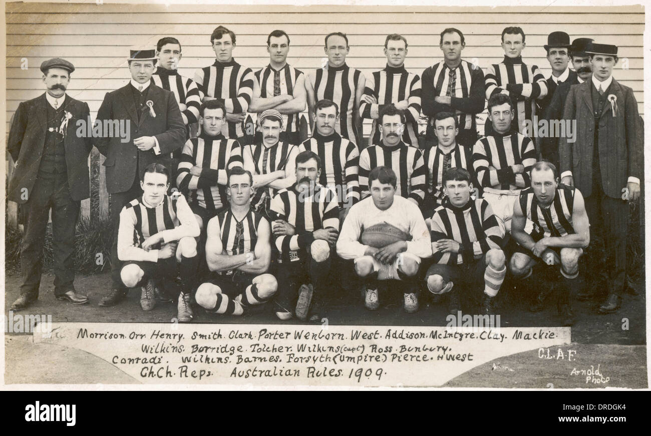 1909 Australian Rules Football Team Stock Photo Alamy