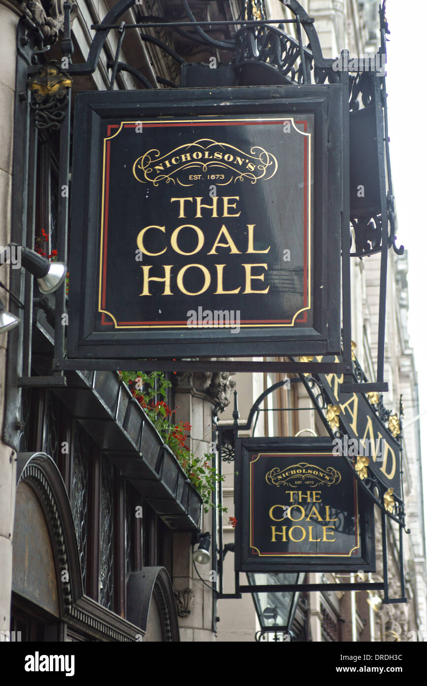 coal hole pub sign The Strand London Stock Photo