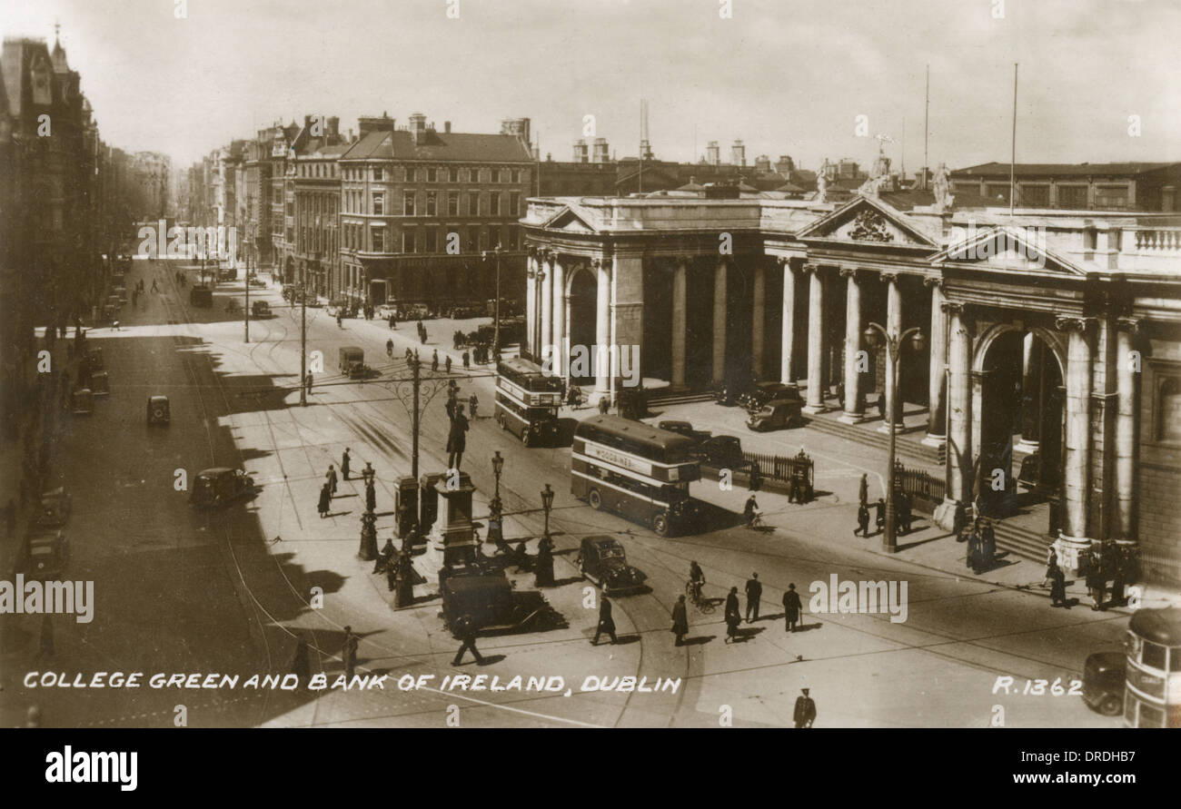 College Green and the Bank of Ireland Stock Photo