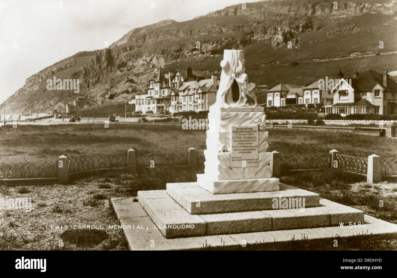 The Lewis Carroll Memorial, Llandudno Stock Photo