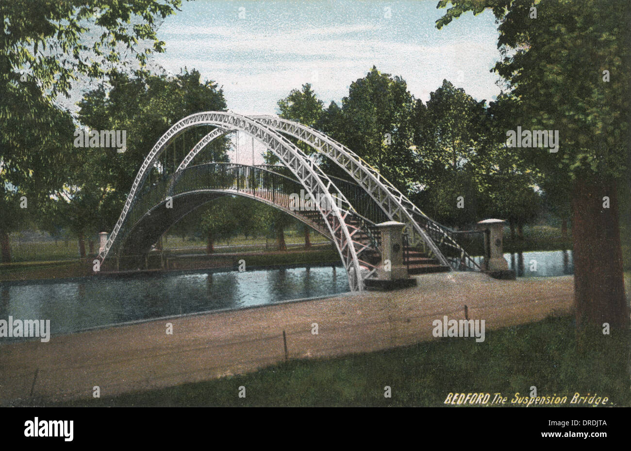 The Suspension Bridge - Bedford Stock Photo