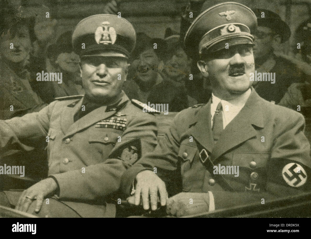 Adolf Hitler and Mussolini - Garmisch Stock Photo
