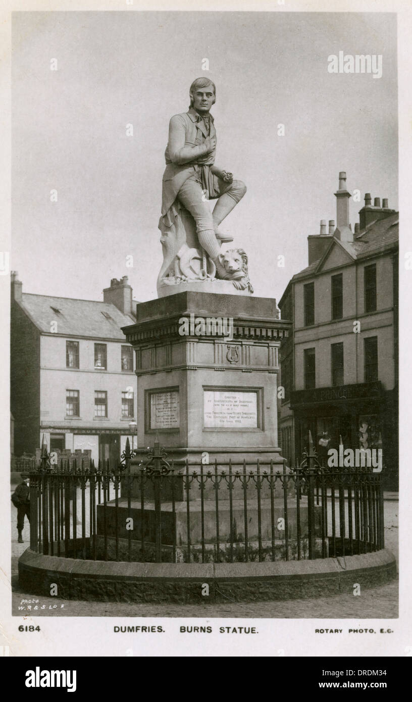 The Statue of Robert Burns, Dunfries Stock Photo