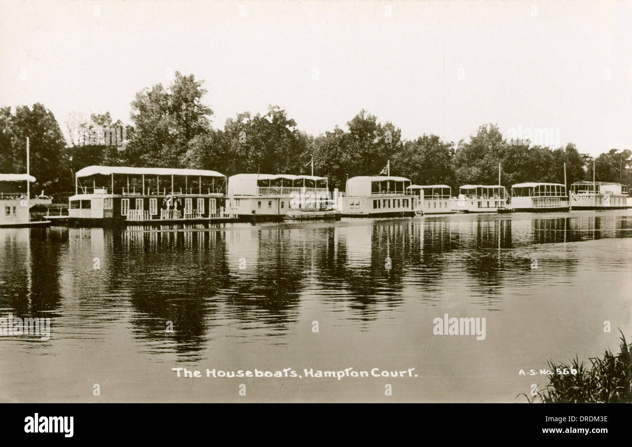 Houseboats at Hampton Court Stock Photo Alamy