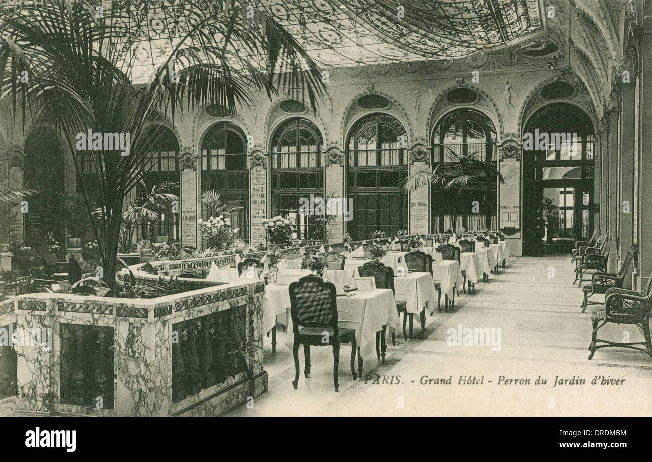 Paris - The Grand Hotel - Perron du Jardin d'hiver Stock Photo