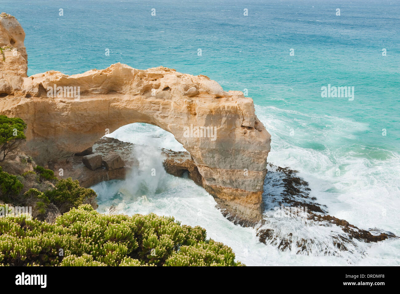 Famous rock The Arch ,Great Ocean Road, Australia Stock Photo