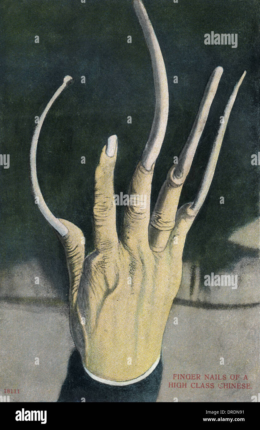 Long fingernails of a High Class Chinese Man Stock Photo - Alamy