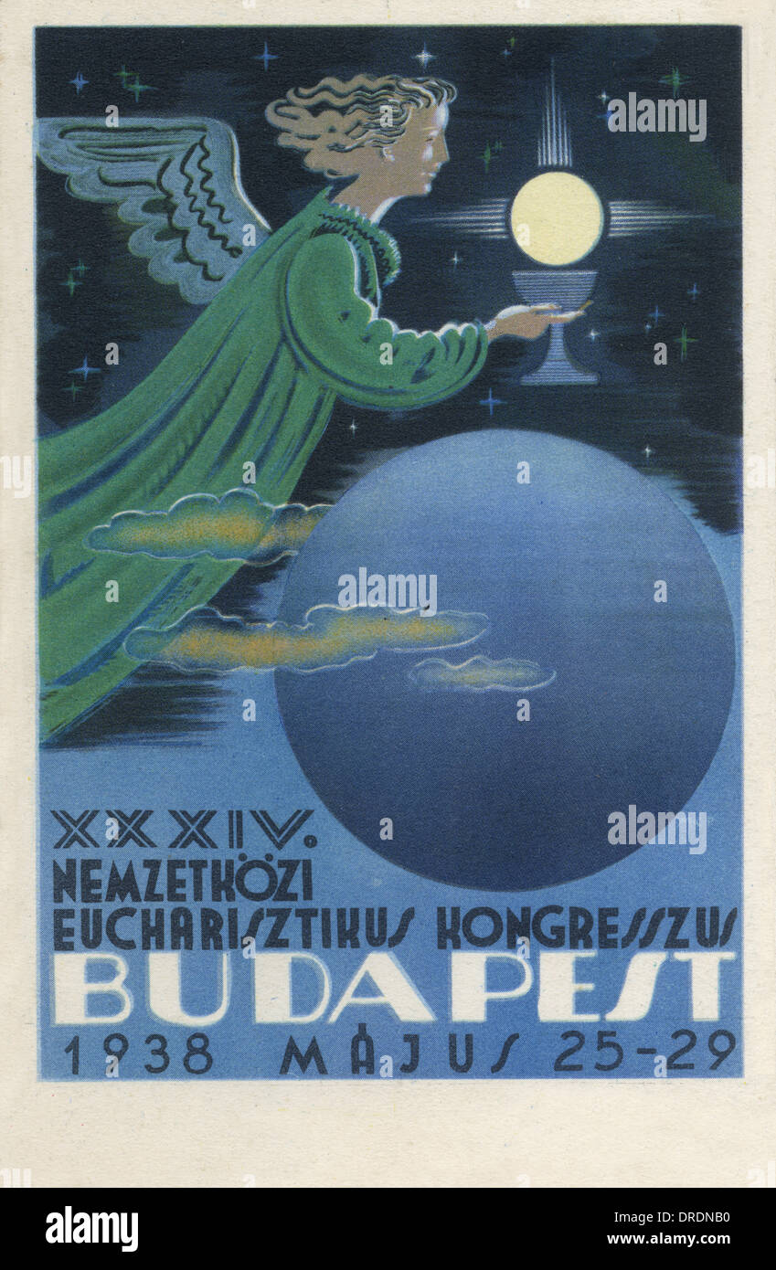 Poster for 1938 Eucharistic Congress, Budapest Stock Photo