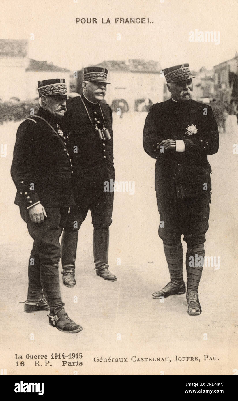 WWI - French Generals Stock Photo