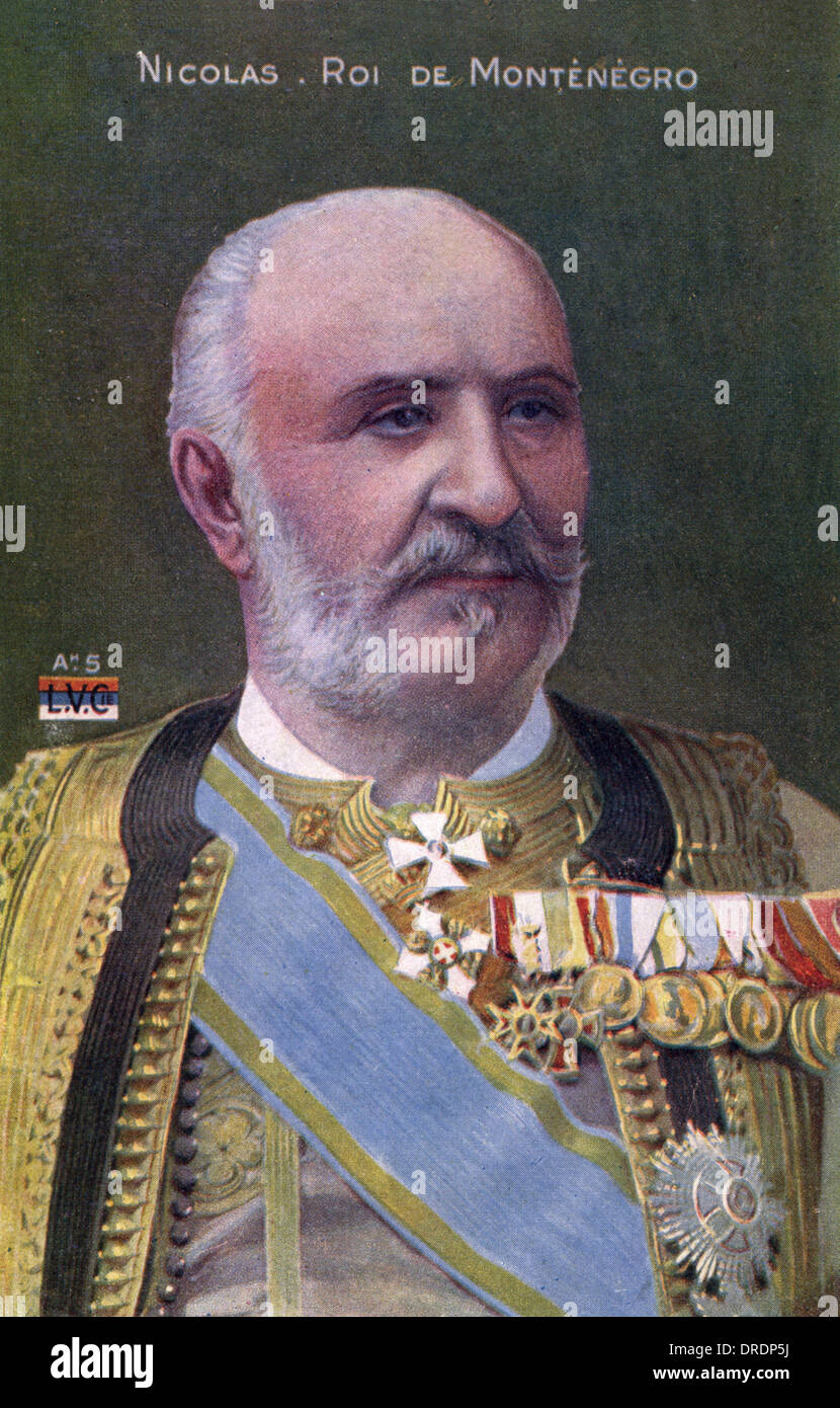 Nicolas I - The King of Montenegro Stock Photo
