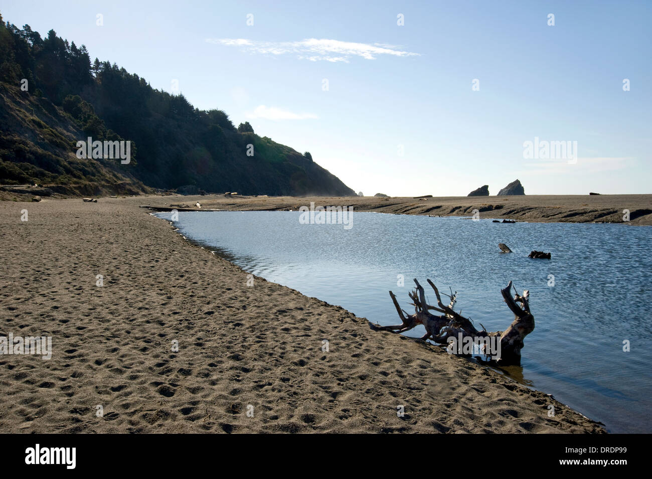 Navarro River Beach in Mendocino County, California Stock Photo