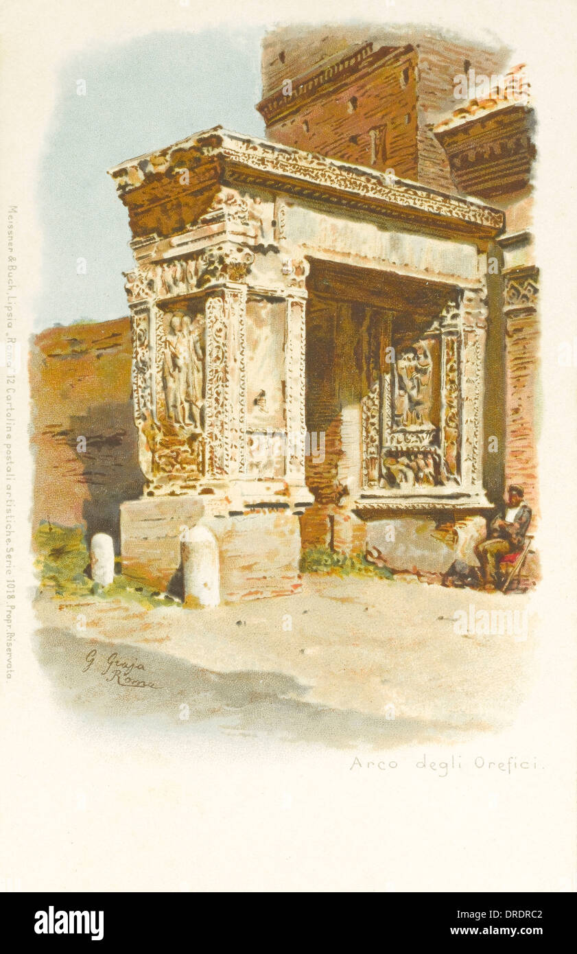 Italy Rome Arco Degli Argentari Stock Photo Alamy