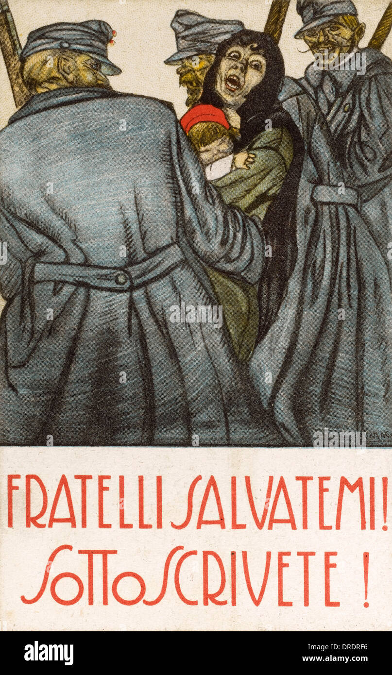 Italian Patriotic Card Brothers Save Me Stock Photo Alamy