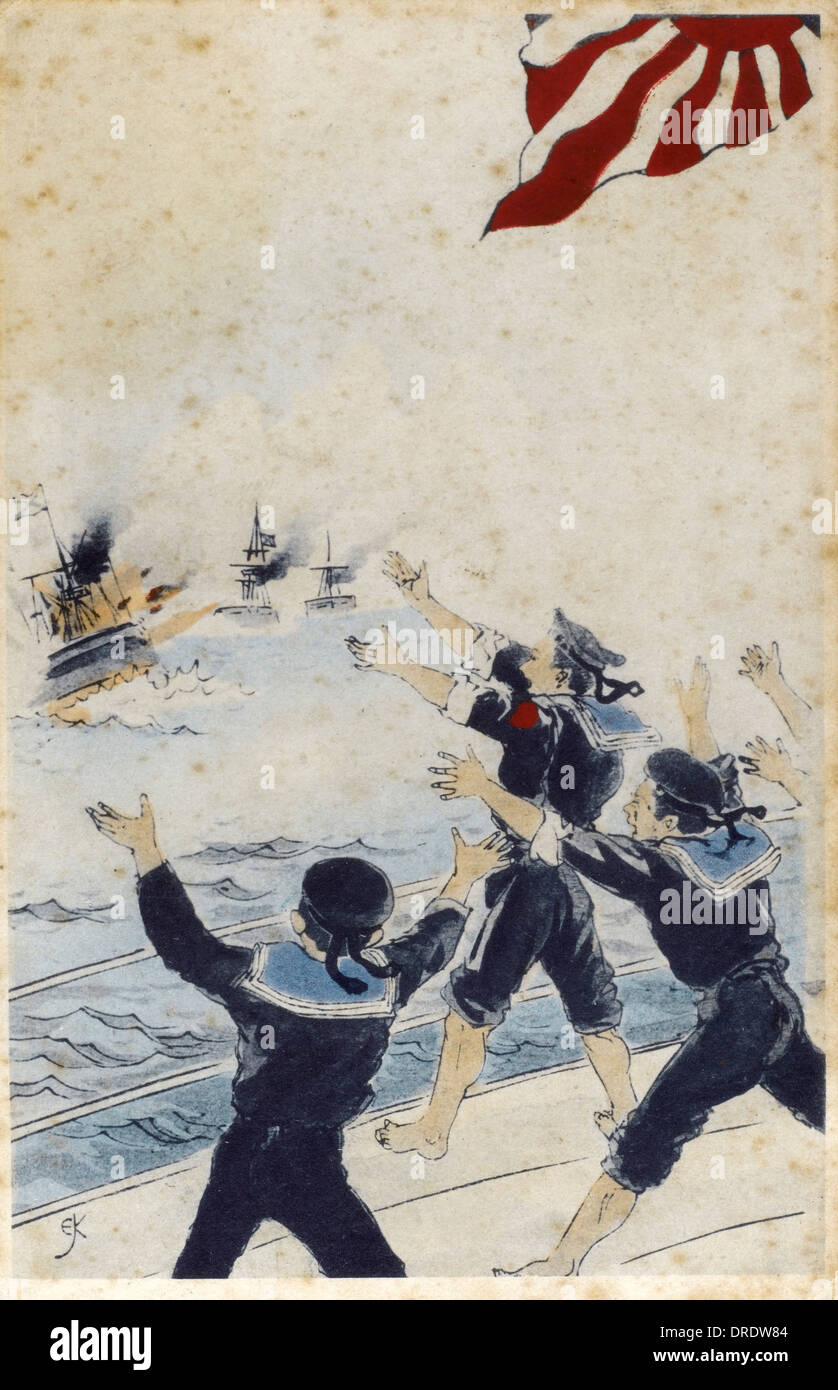 Russo-Japanese War - Battle of Tsushima Stock Photo