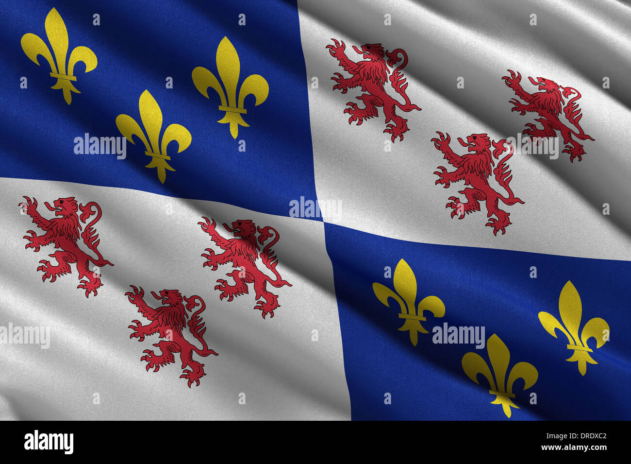 Flag of Picardy Stock Photo - Alamy