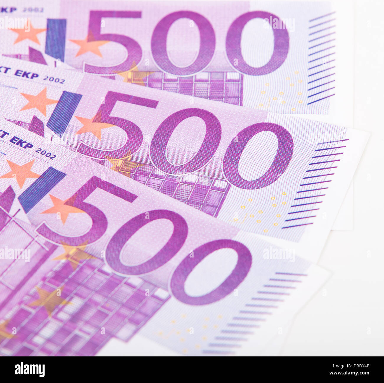 Various Euro notes Stock Photo
