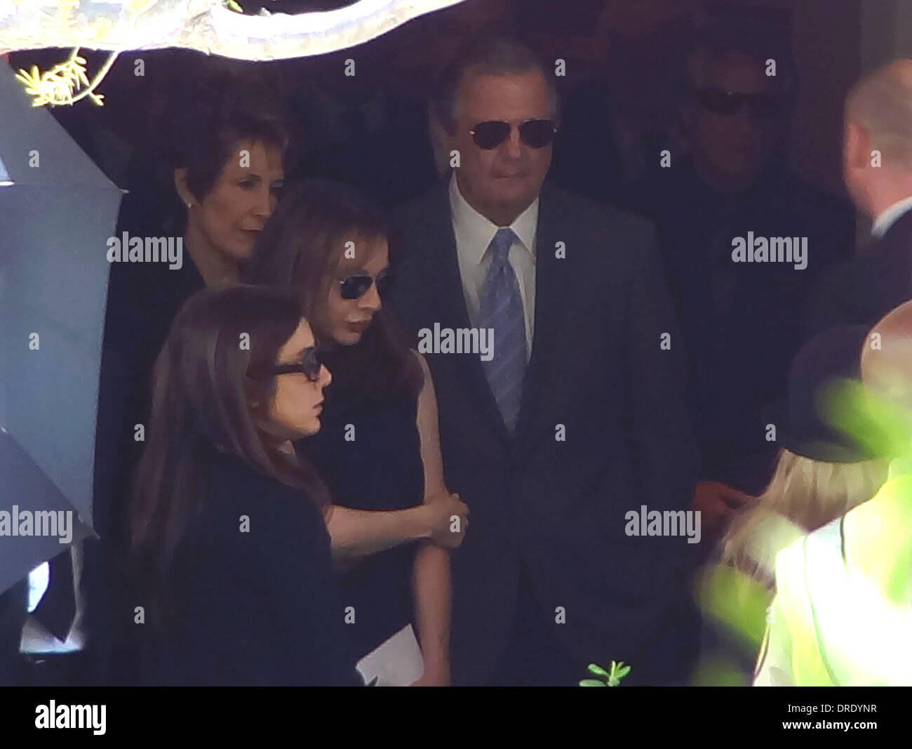 Jennifer Flavin leaving the funeral of Sage Stallone at St. Martin of