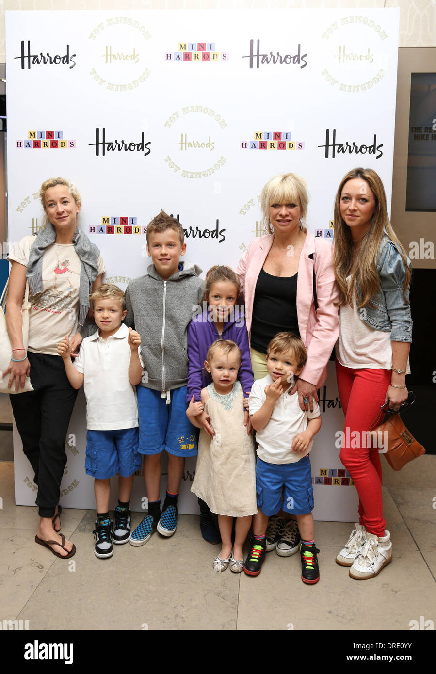 Jo Wood, Leah Wood and family Harrods Toy Kingdom VIP launch party - Arrivals London, England - 22.07.12 Credit Mandatory: WENN.com Stock Photo