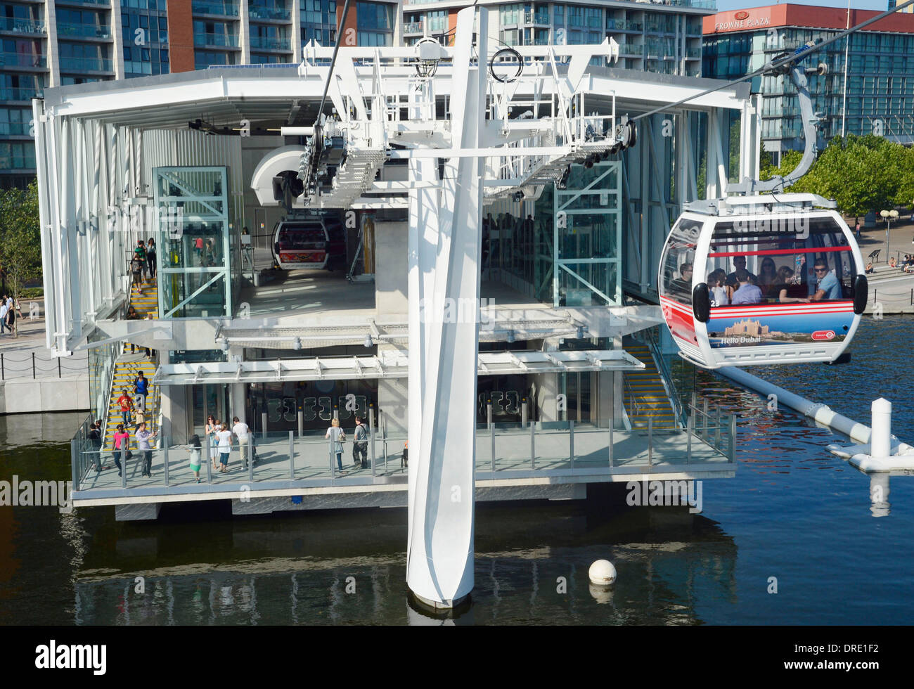 Emirates Air Line, a cable car crossing above the River Thames operated ...