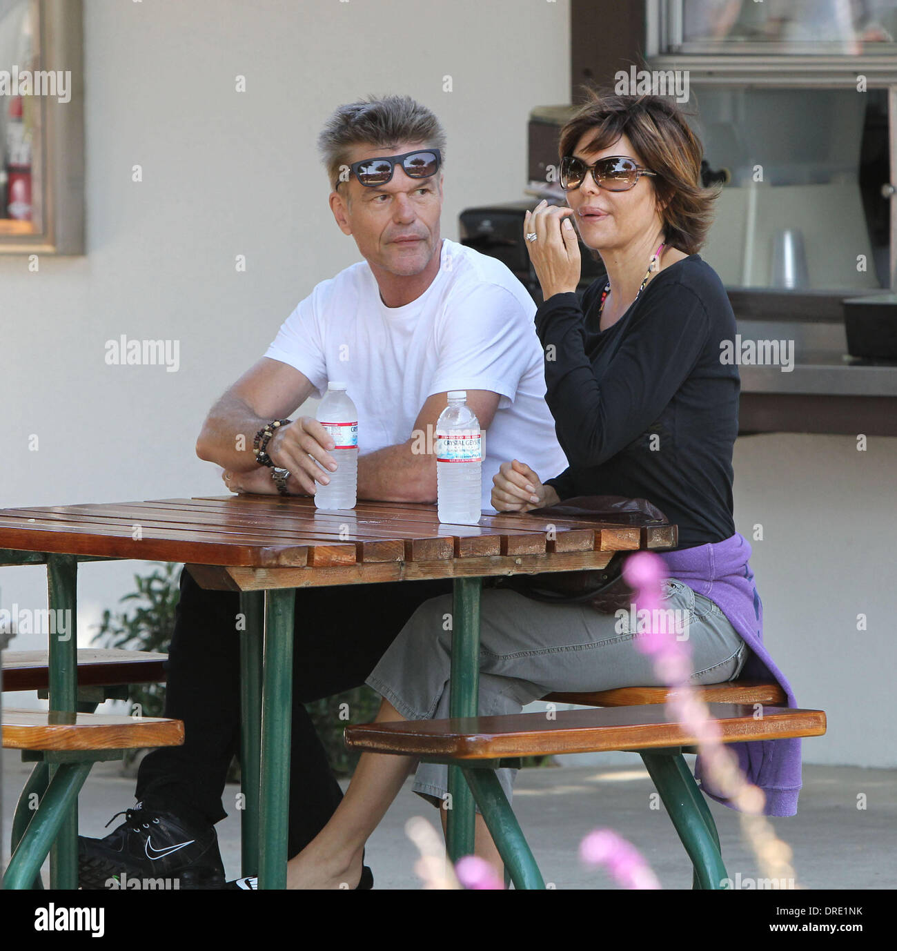 Lisa Rinna and Harry Hamlin at John's Garden Restaurant Malibu ...