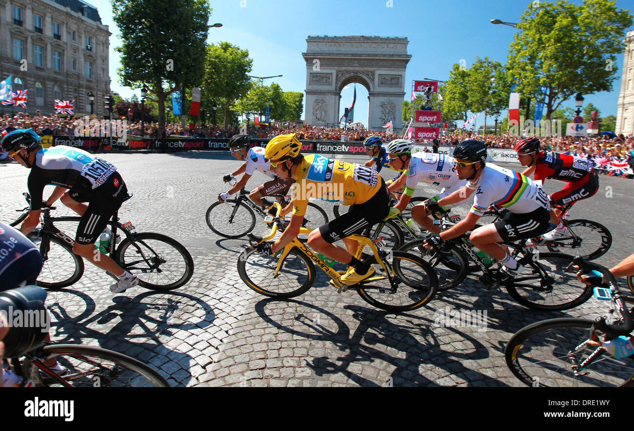 Bradley Wiggins The 2012 Tour De France Paris France 22 07 12 Stock Bradley Wiggins The 2012 Tour De France Paris France 22 07 12 Stock