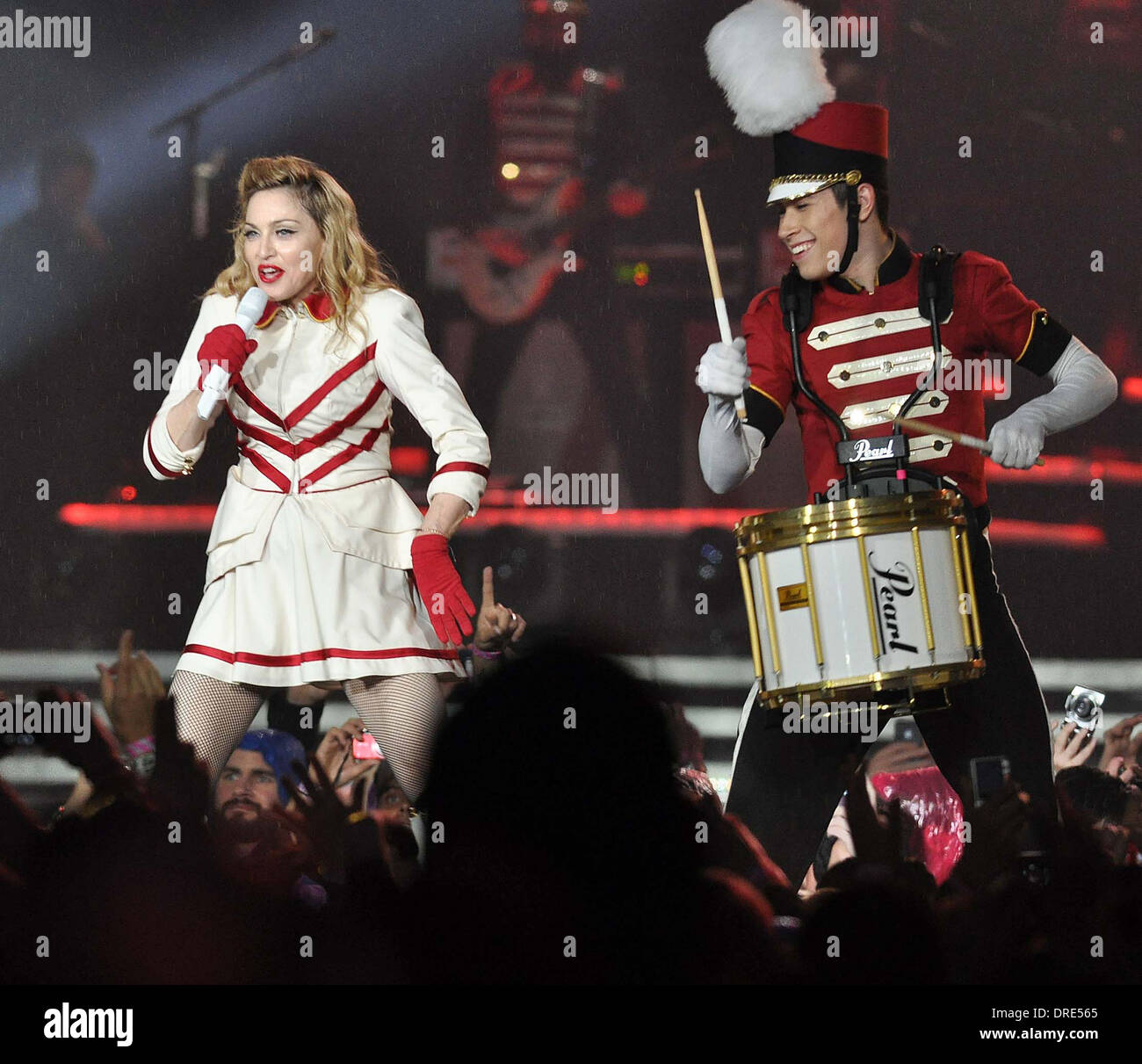 Madonna performing at the Aviva Stadium of her MDNA world tour Dublin ...