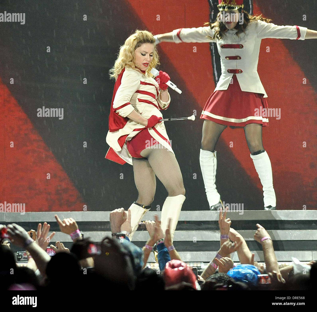 Madonna performing at the Aviva Stadium of her MDNA world tour Dublin ...