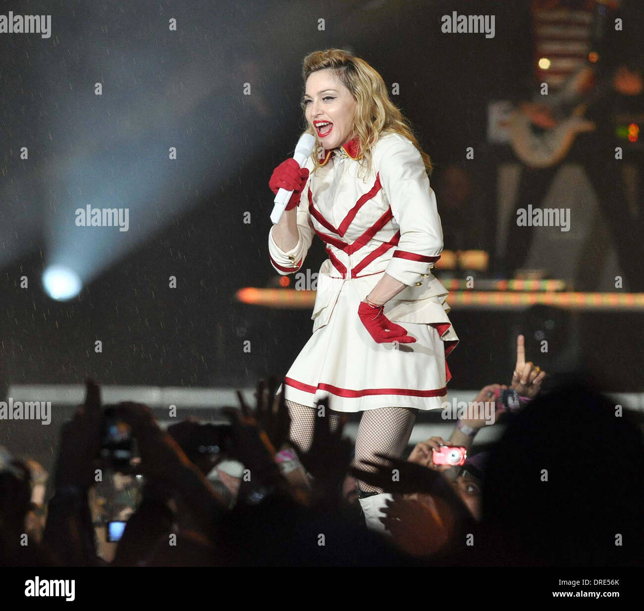 Madonna performing at the Aviva Stadium of her MDNA world tour Dublin ...